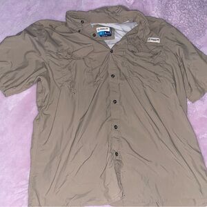 Magellan Outdoors Relaxed Fit Shirt in Tan
